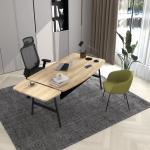 Buronomic alto bureau manager avec tablette dextension noir nebraska