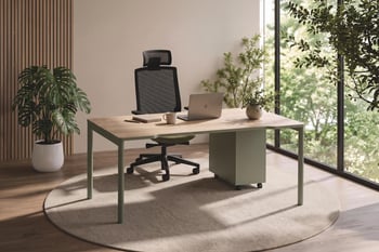 Buronomic nuanza bureau individuel sauge nebraska
