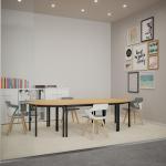 Buronomic rencontre tables droites et demi lune noir hetre