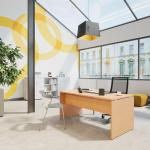 Buronomic retro bureaux pieds panneaux hetre