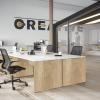 Buronomic retro bureaux pieds panneaux nebraska blanc