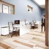 Buronomic retro bureaux pieds panneaux retour blanc