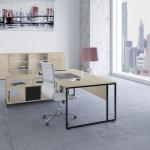 Buronomic stricto direction sur meuble service noir chene fil